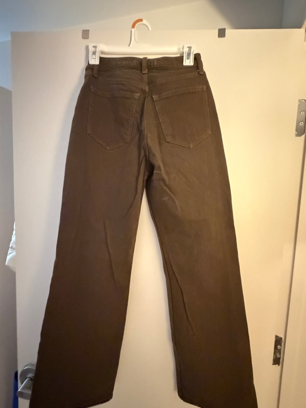 Abercrombie & Fitch High-Rise Wide-Leg Jeans in Brown